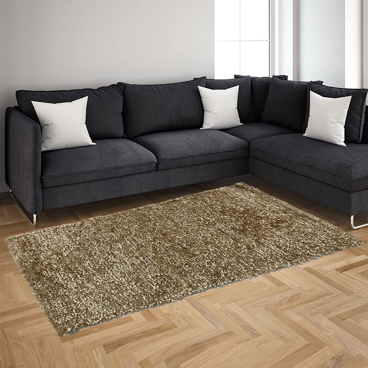 Tapete LUX castanho claro 120x160cm
