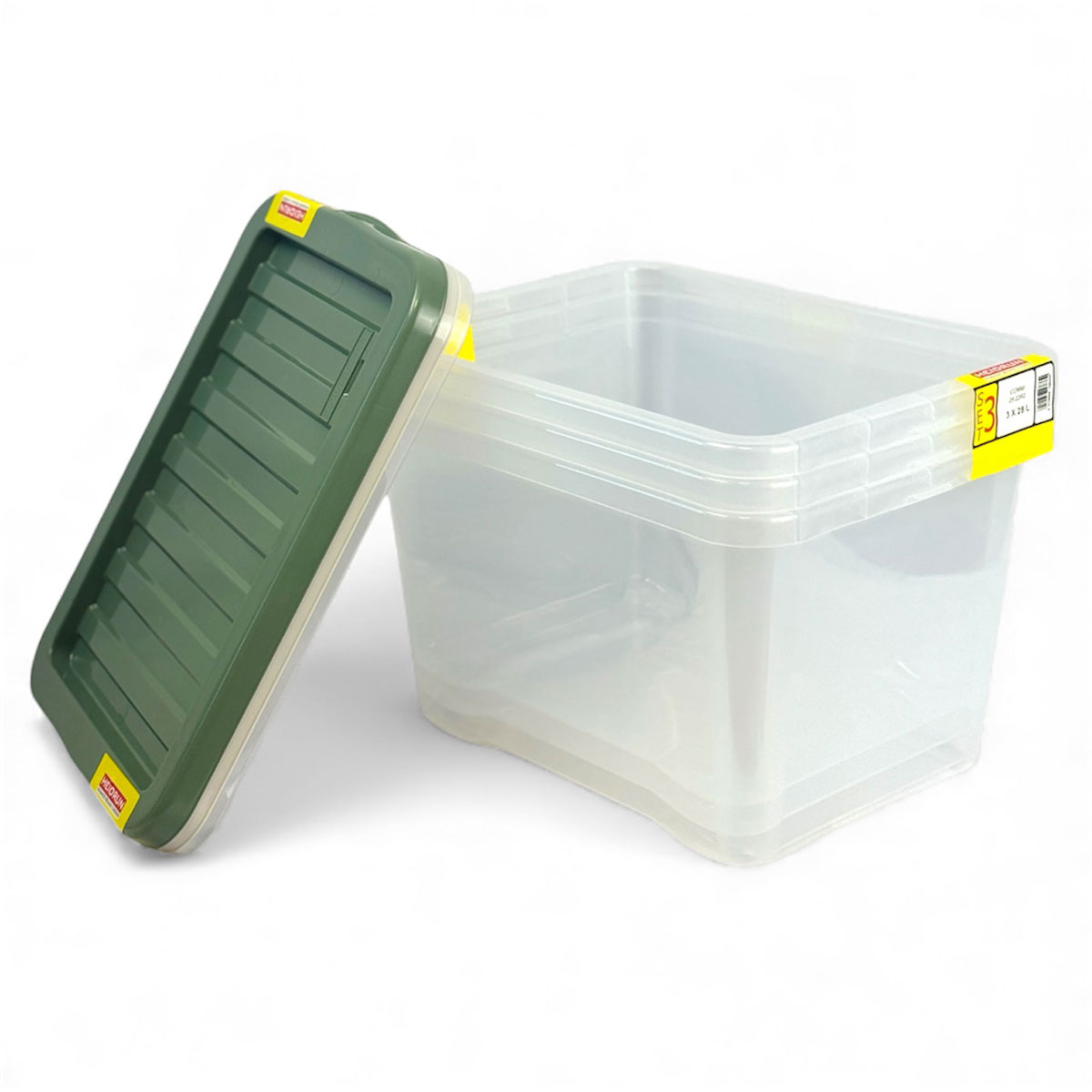 Conjunto de 3 caixas de arruma&ccedil;&atilde;o QUASAR 28l