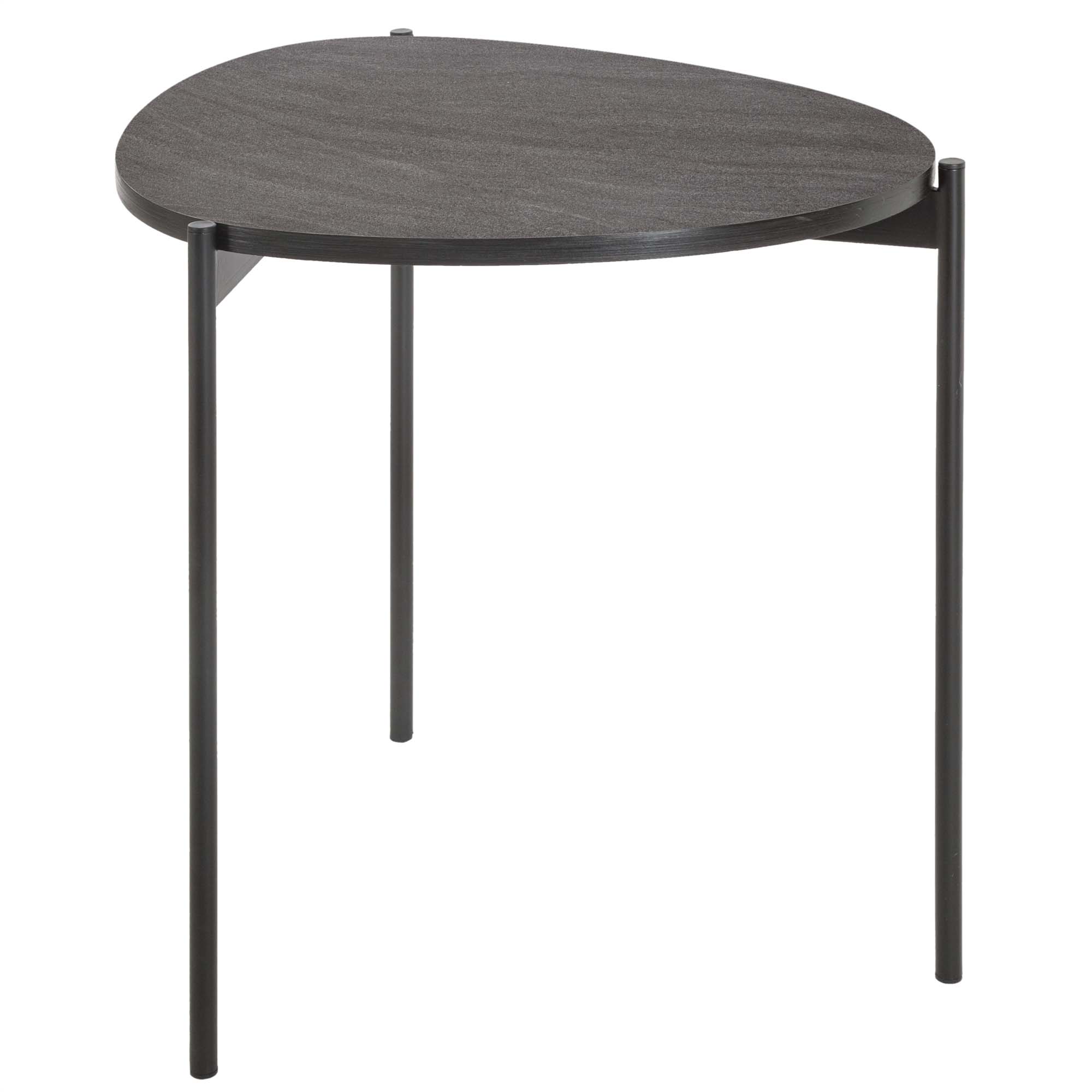 Mesa De Apoio Cinza Escuro Em Metal Stone 