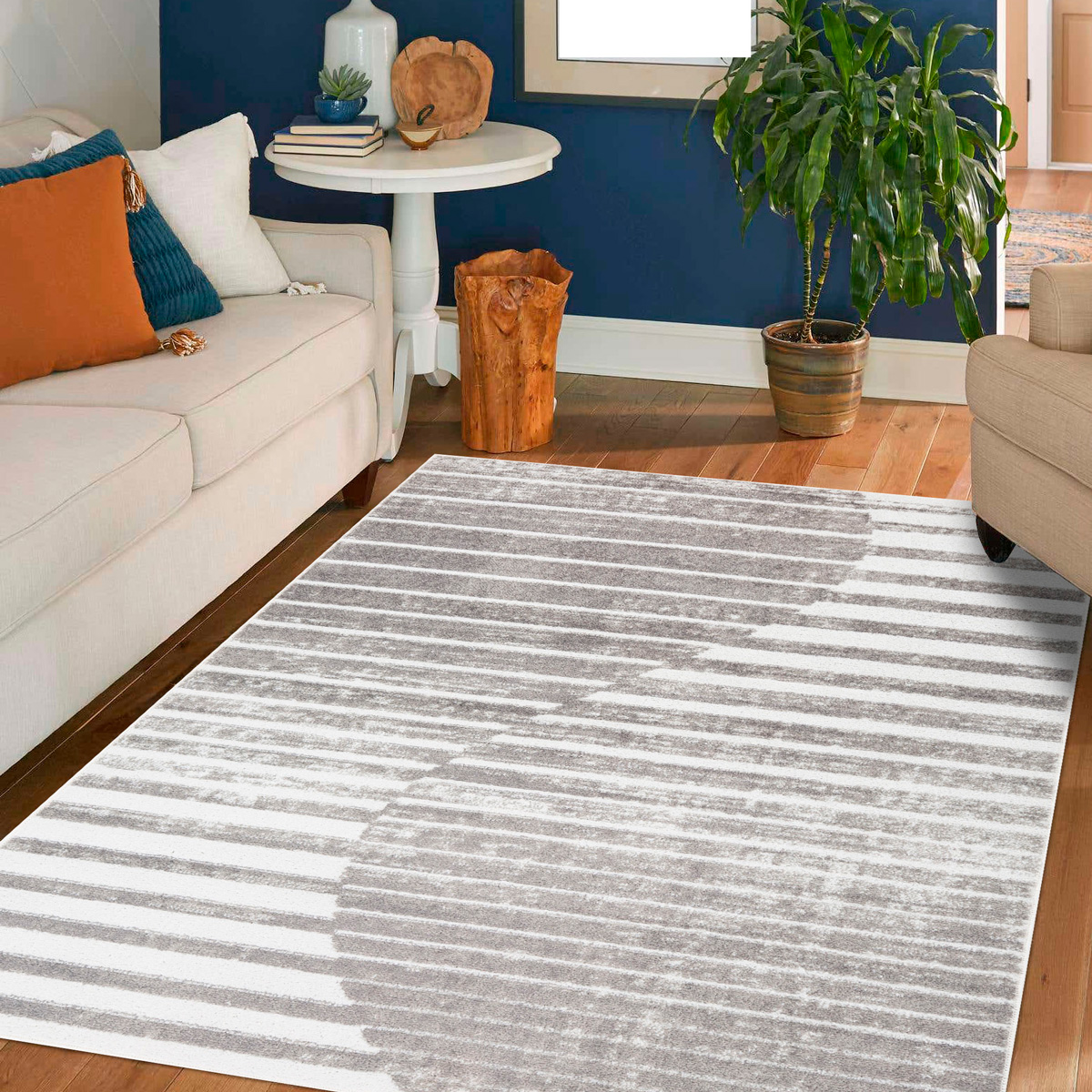 Tapete cinza RAVI 80x150cm