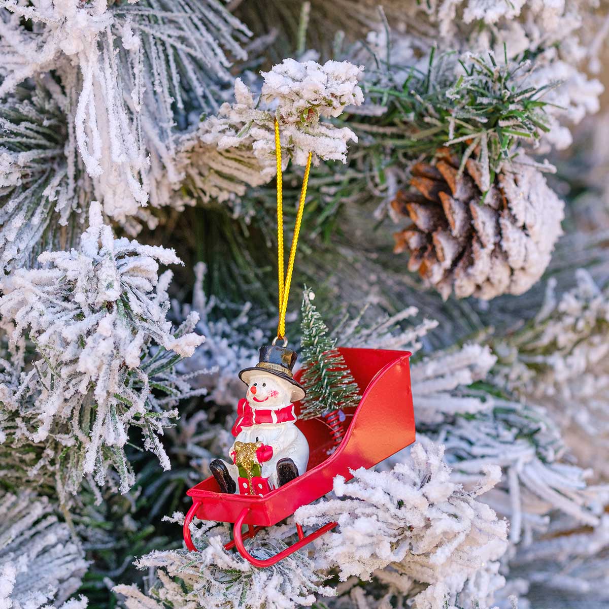 Tren&oacute; com boneco de neve