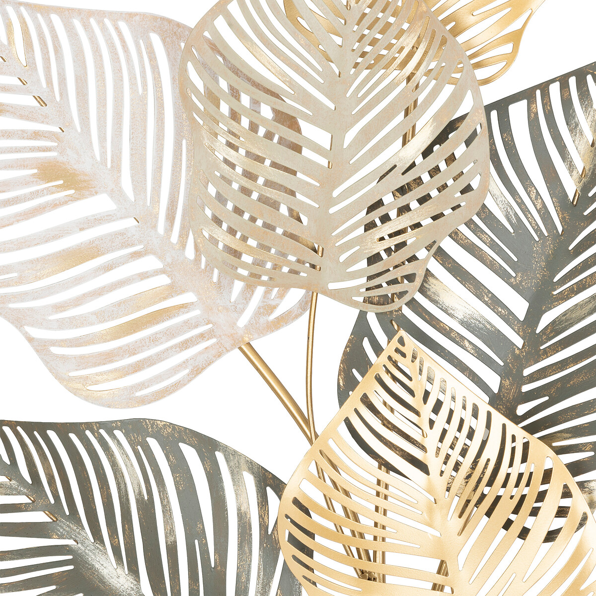 Quadro decorativo NADIA folhas em metal