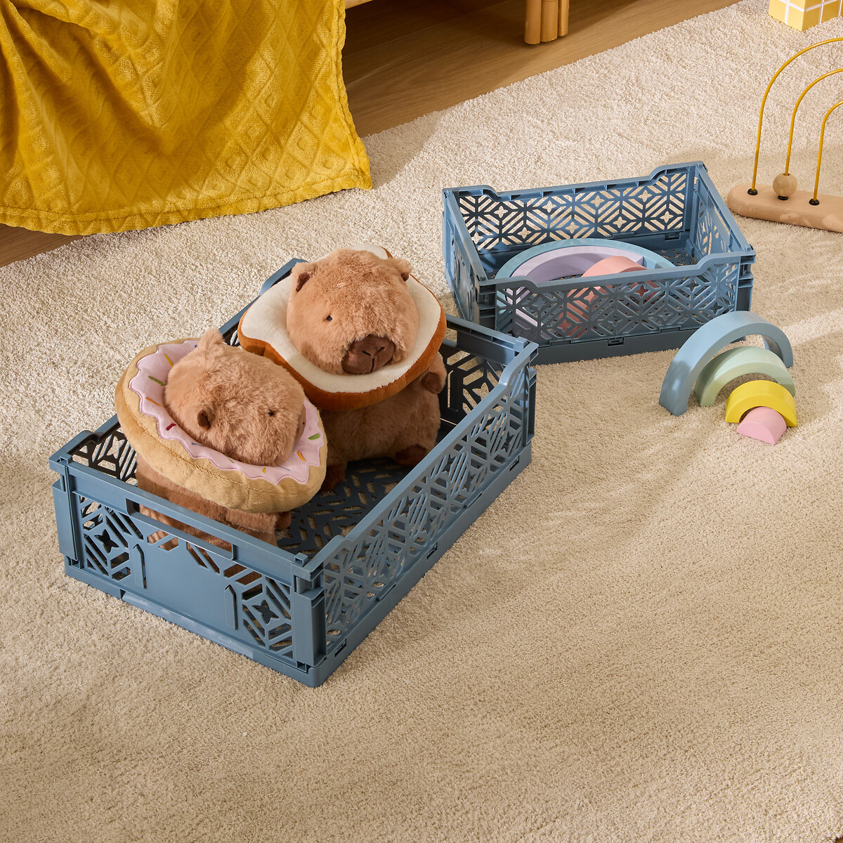 Caixa dobr&aacute;vel ARRY azul 30x20cm