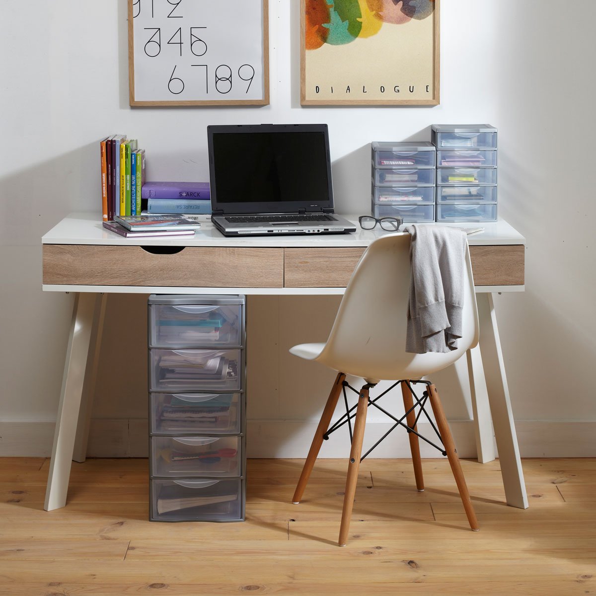 M&oacute;dulo de arruma&ccedil;&atilde;o cristal transparente com 5 gavetas