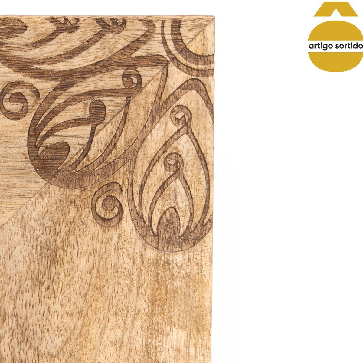 Moldura Hams&aacute; Em Madeira Mango 13x18cm