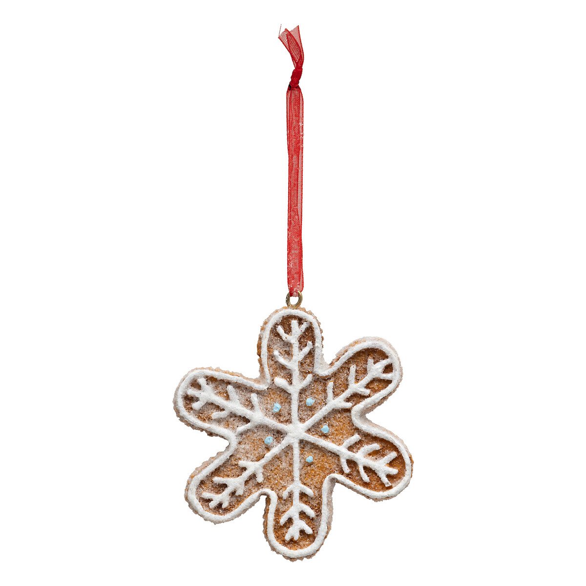 Pendurante de FLOCO de neve em forma de bolacha gengibre 8cm
