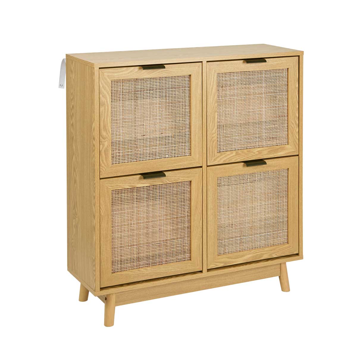 Sapateira em rattan com 2 compartimentos