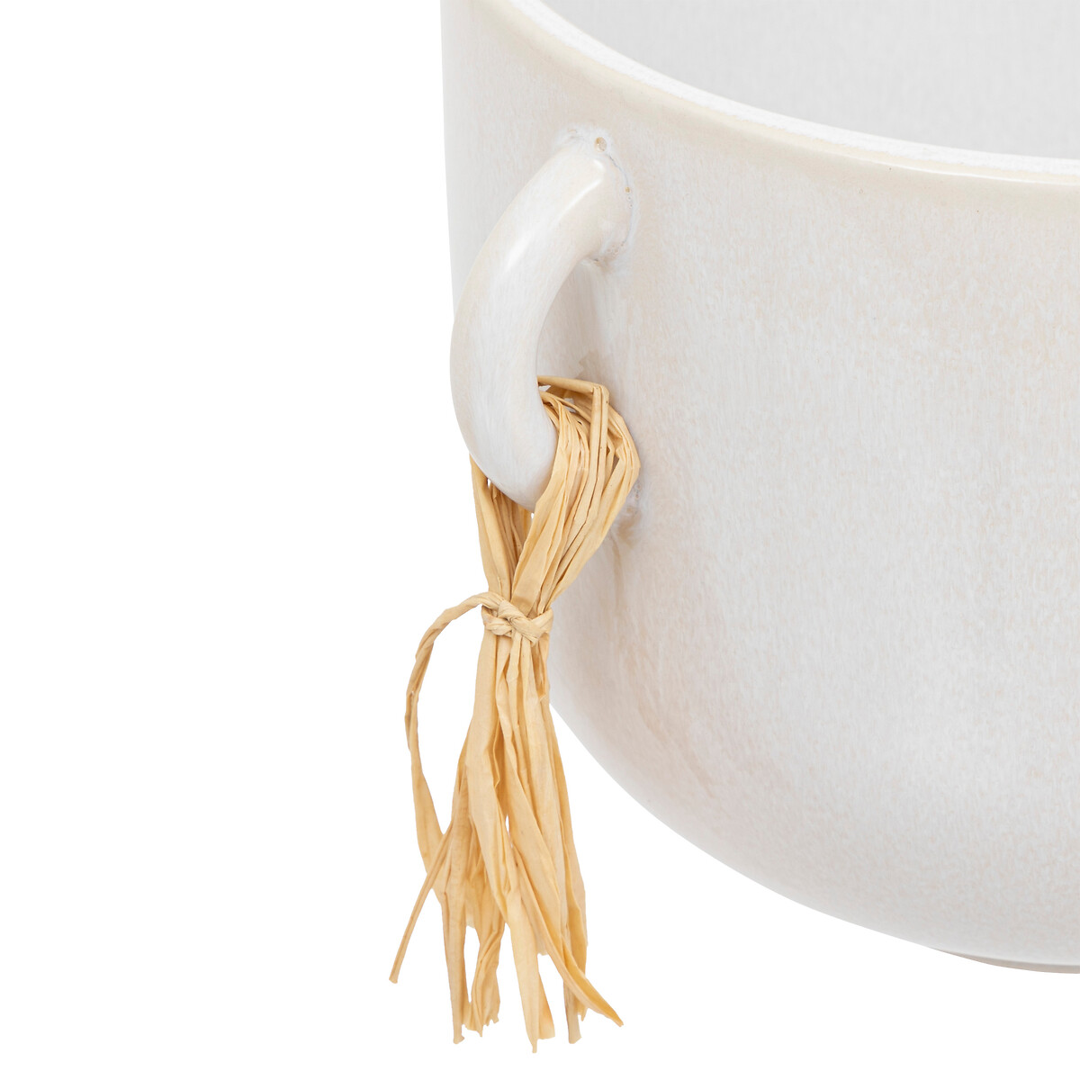 Vaso SOLEYA branco em cer&acirc;mica 18cm