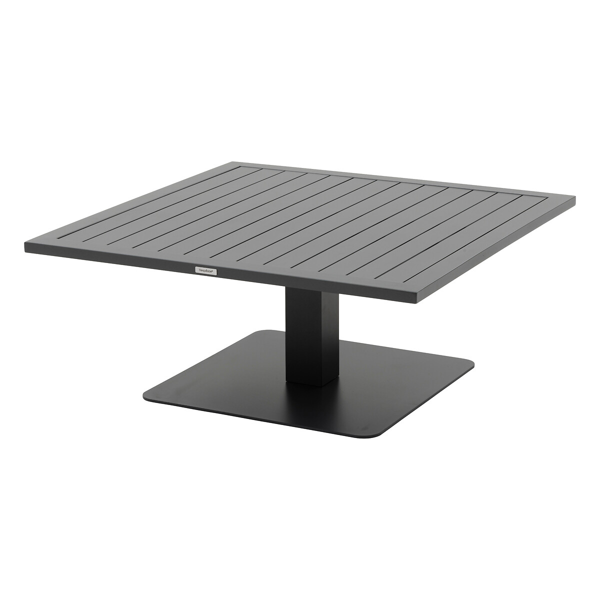 Mesa de centro SALIMIA elev&aacute;vel cinza em alum&iacute;nio