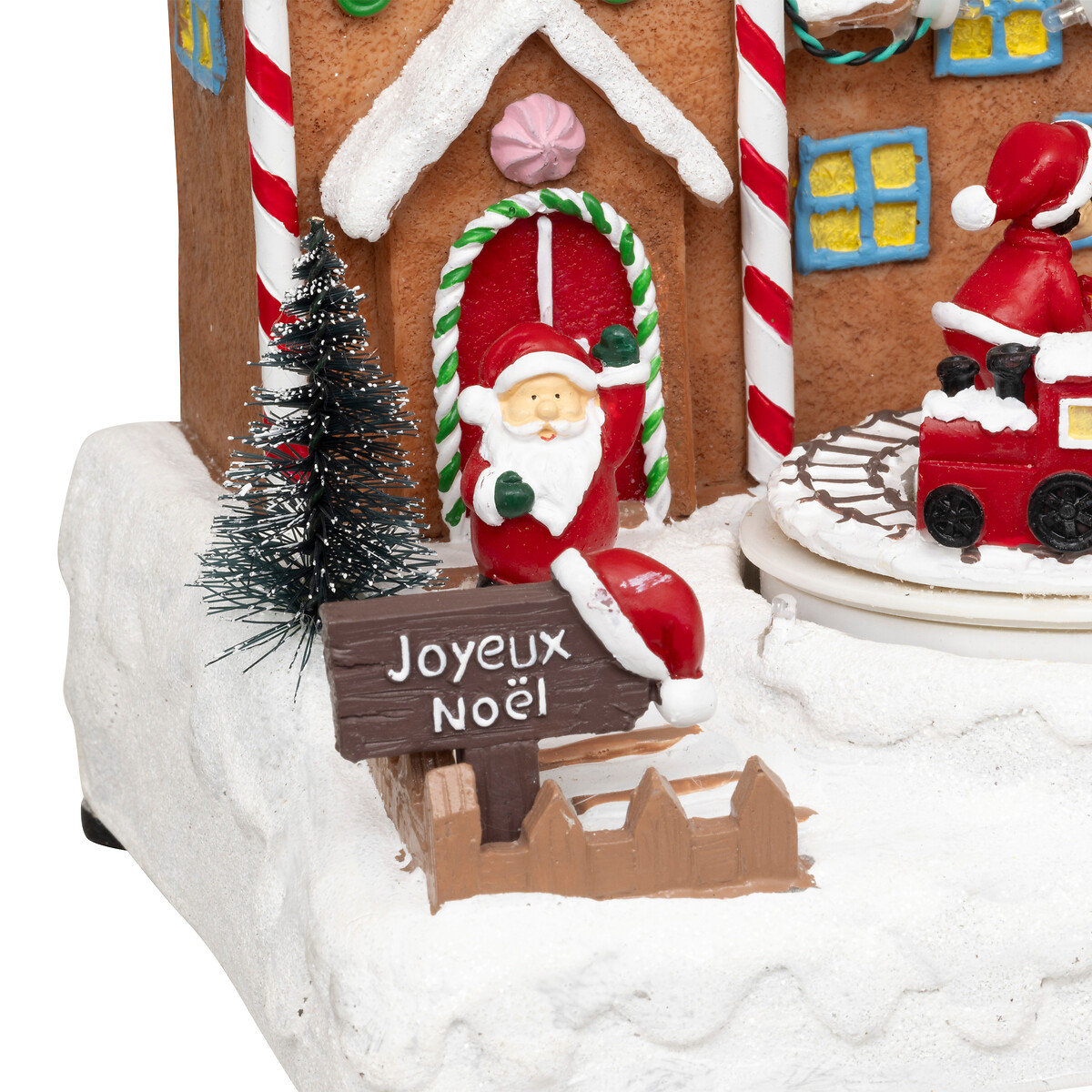 Aldeia casa com doces com luz - música - movimento 23,2x24,5cm,  Aldeia casa com doces com luz - música - movimento 23,2x24,5cm