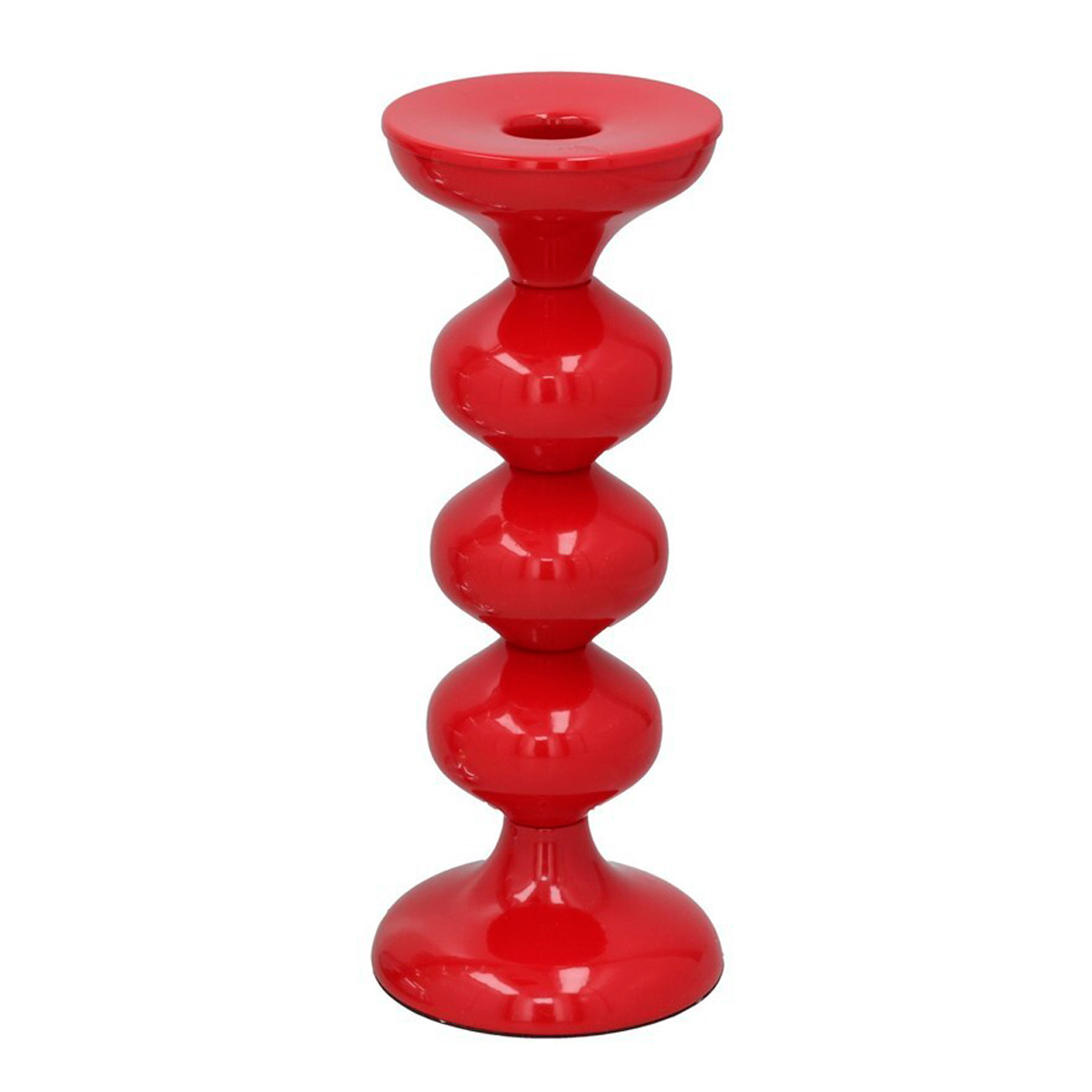 Casti&ccedil;al para 1 vela vermelho 22cm