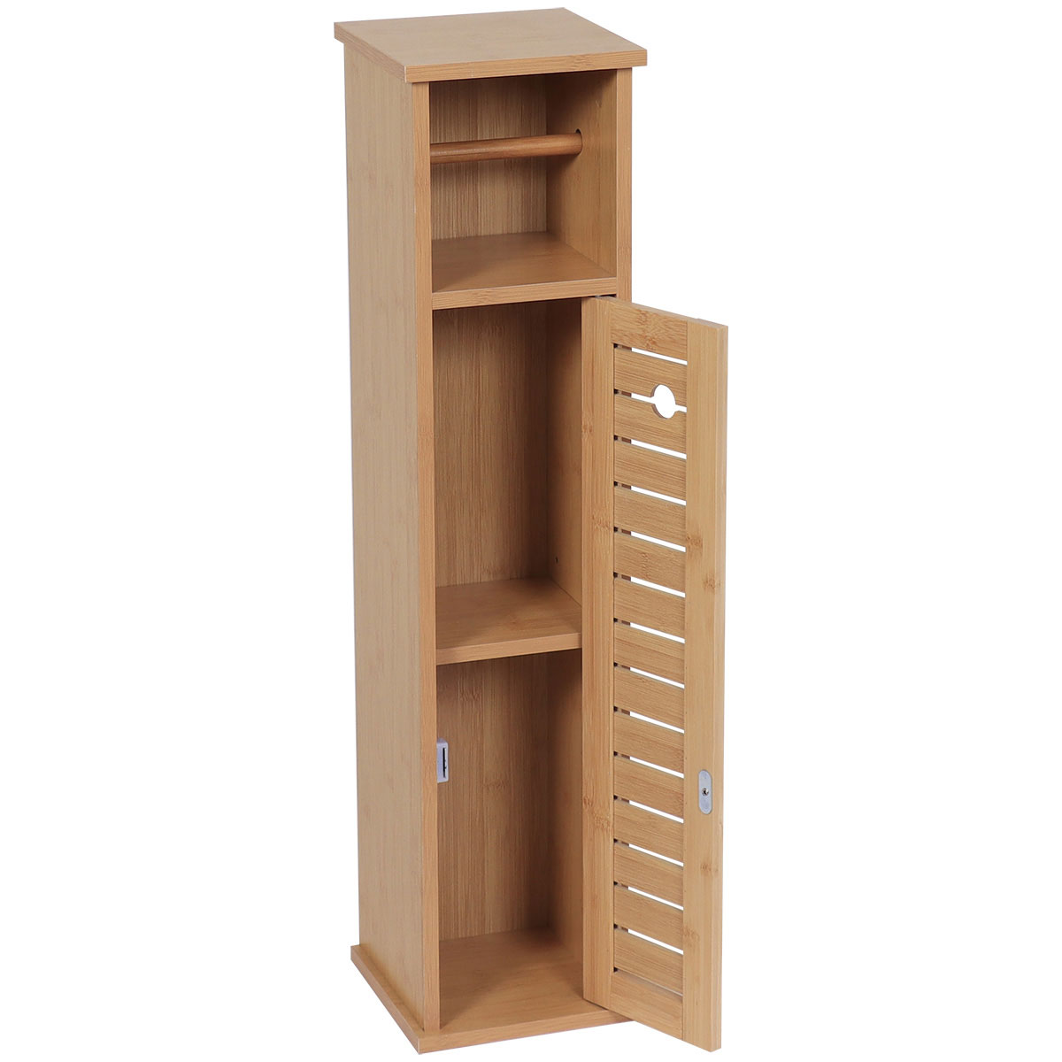 M&oacute;vel porta rolos TRNIDAD em mdf e bambu