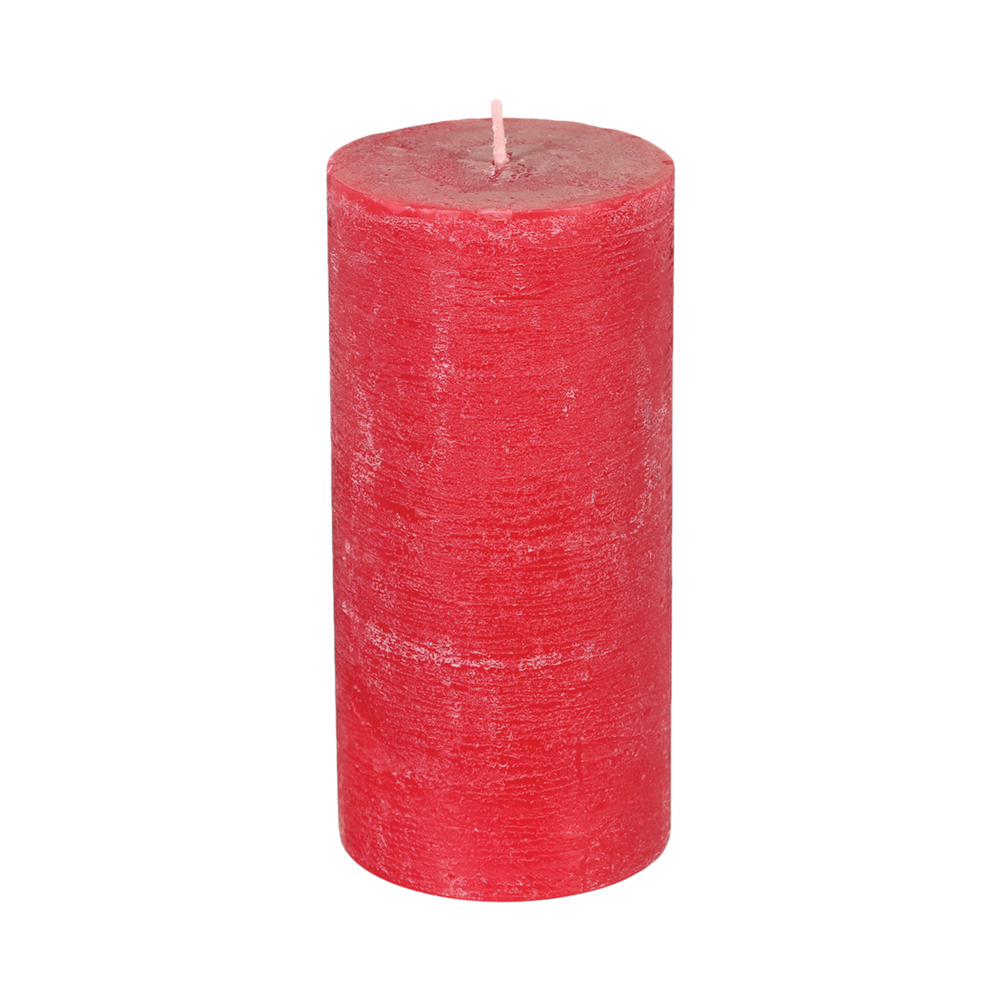 Vela r&uacute;stica vermelha cilindrica