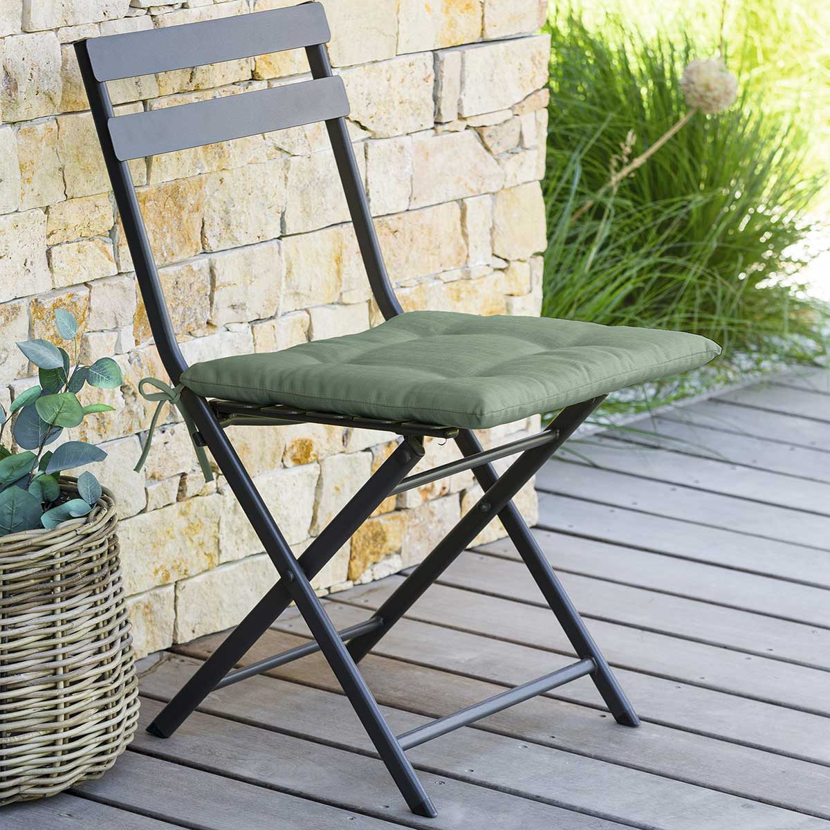 Coxim para cadeira exterior KORAI 4 pontos verde