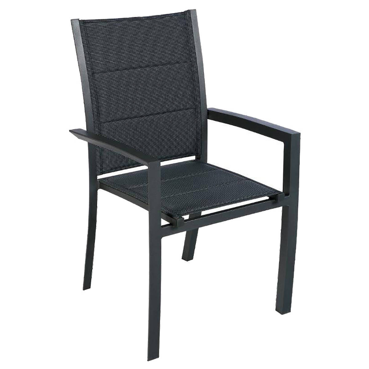 Cadeira com bra&ccedil;os ALLURE cinza graphite