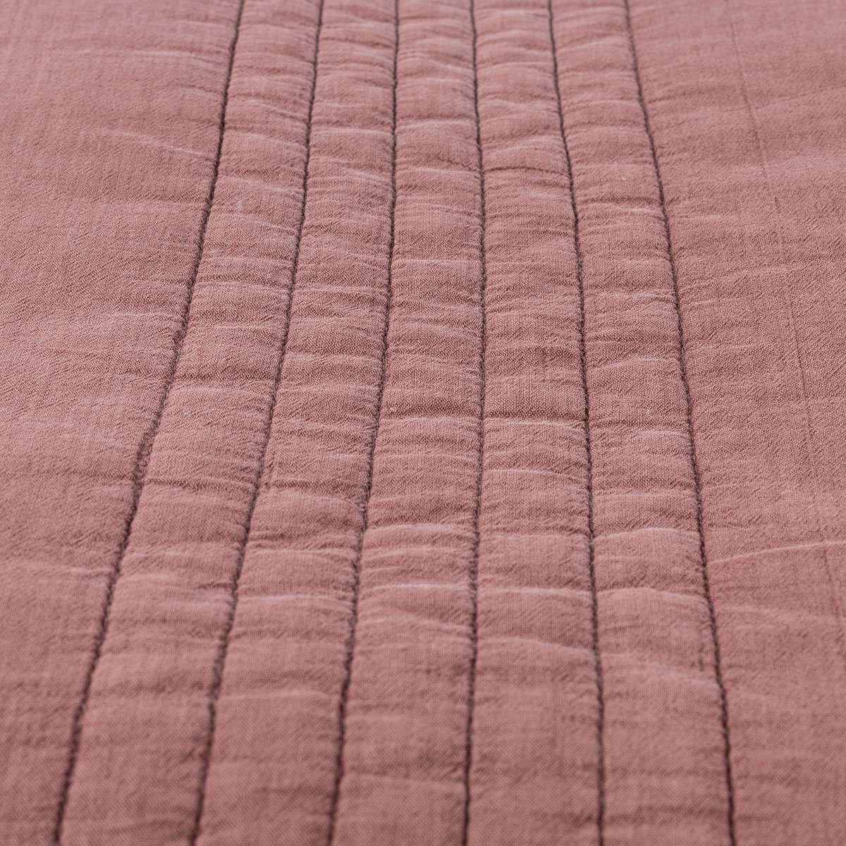 Colcha STONEWASHED rosa BLUSH com franjas 220x240cm