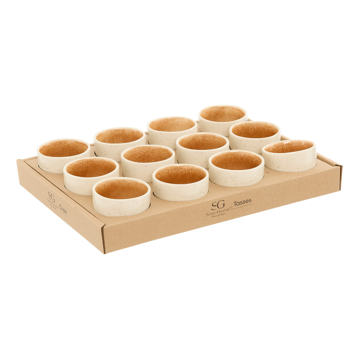 Ch&aacute;vena de caf&eacute; WONJA ocre em porcelana 10cl