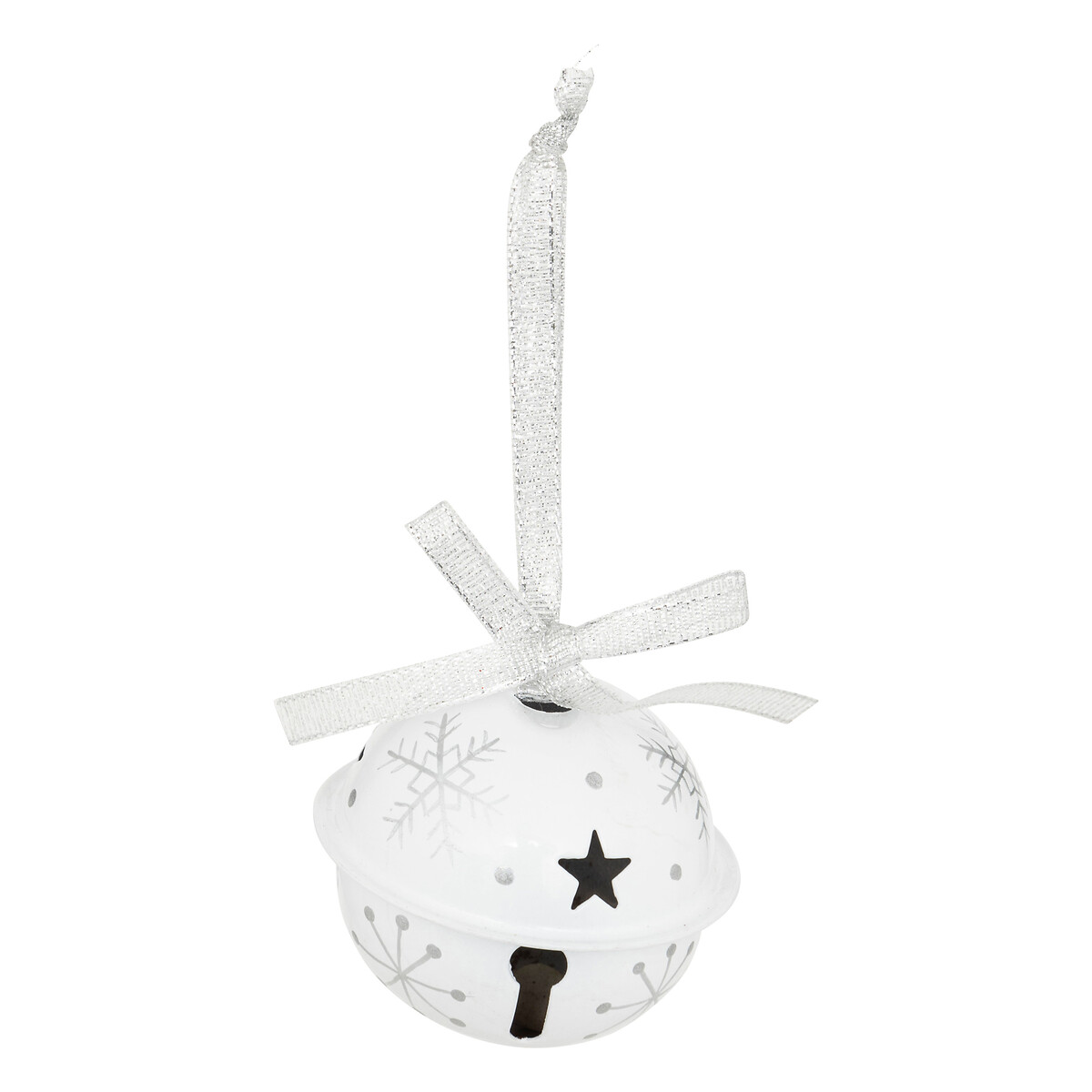 Pendurante floco de neve com guizo 7cm