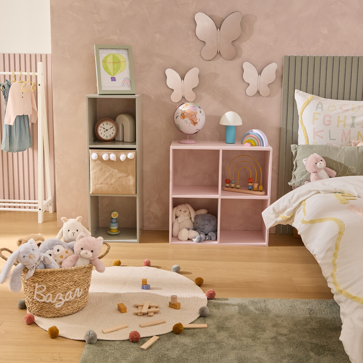 Estante MIX N MODUL rosa com 4 nichos