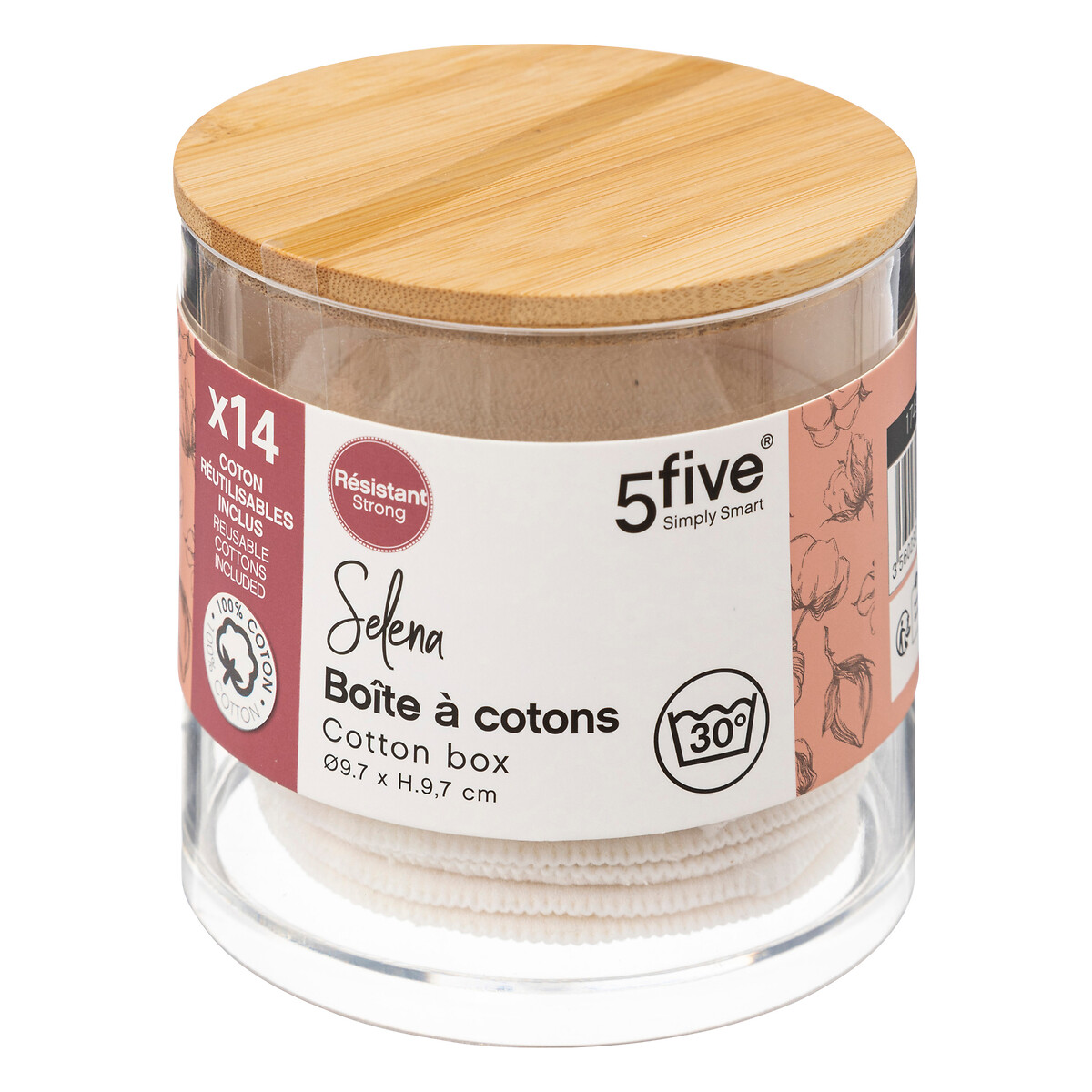 Caixa com discos reutiliz&aacute;veis em algod&atilde;o