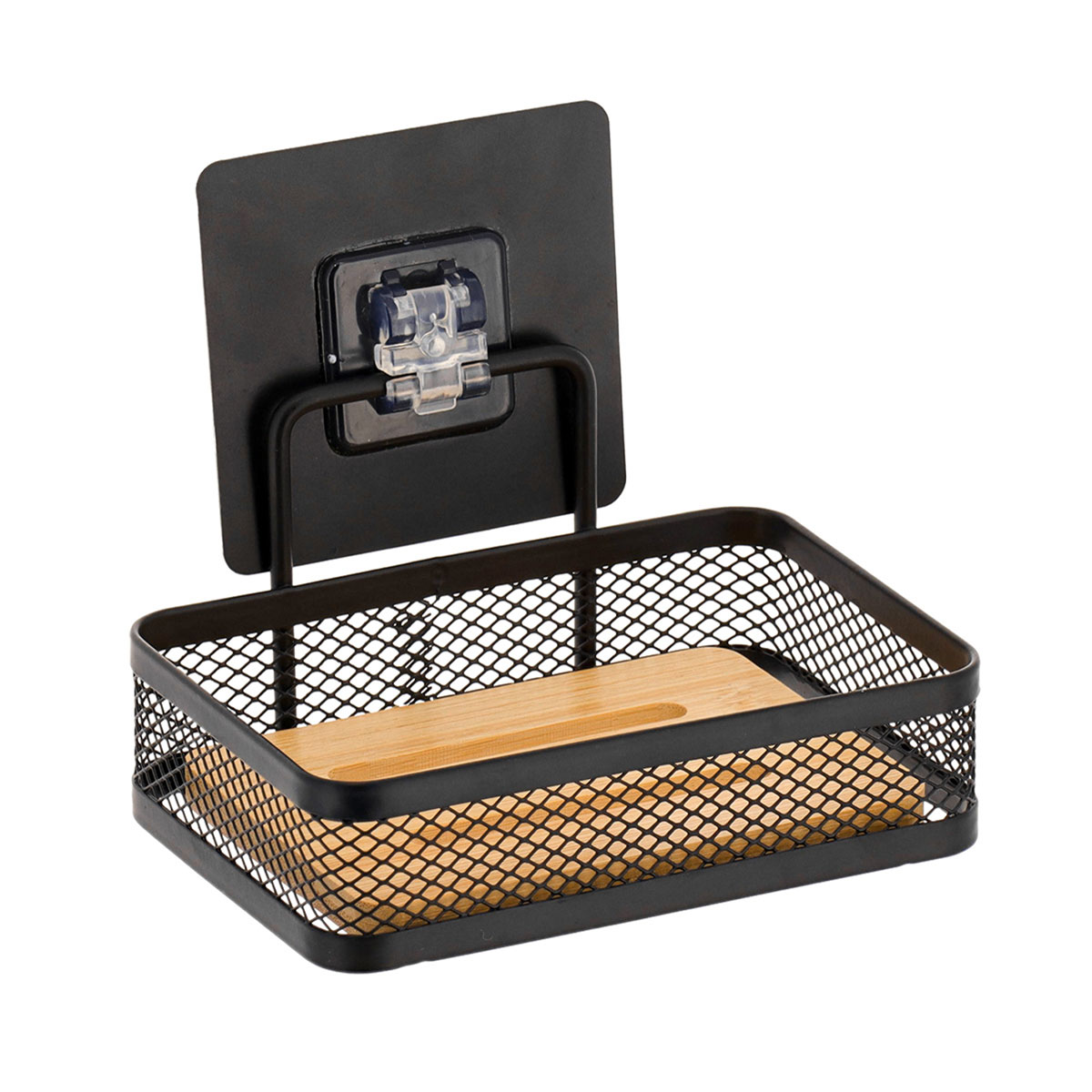 Saboneteira preta 9,50x13x10cm