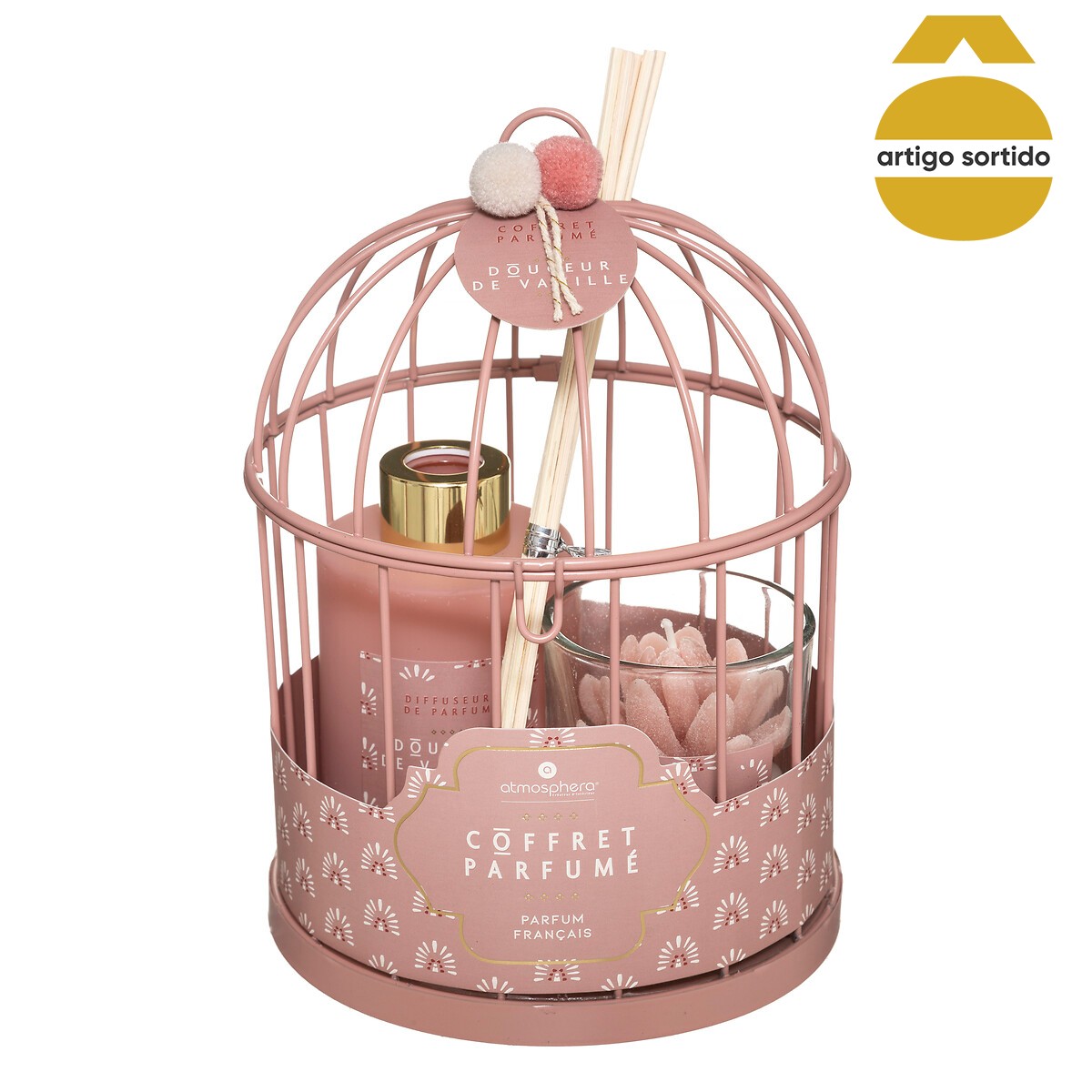 Coffret gaiola com vela e difusor