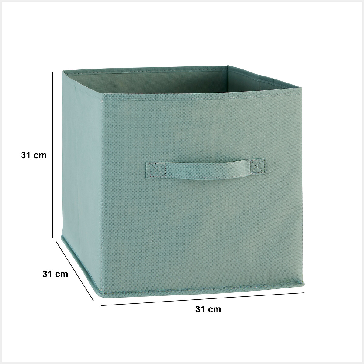 Caixa de arruma&ccedil;&atilde;o verde 31x31cm