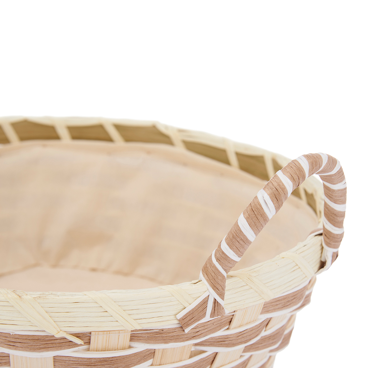 Cesto para p&atilde;o redondo com asas 23cm