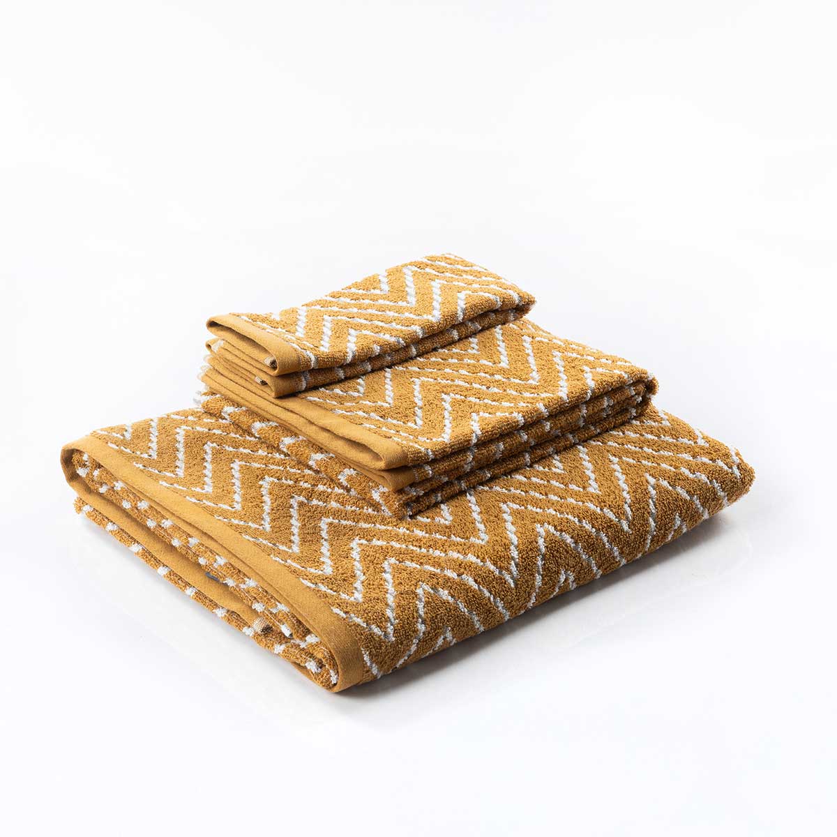 Toalha wc tribo ocre em algodão 30x50cm