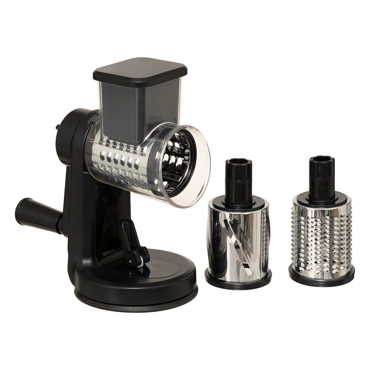 Ralador multiusos com manivela 3 laminas SILVER PRO preto