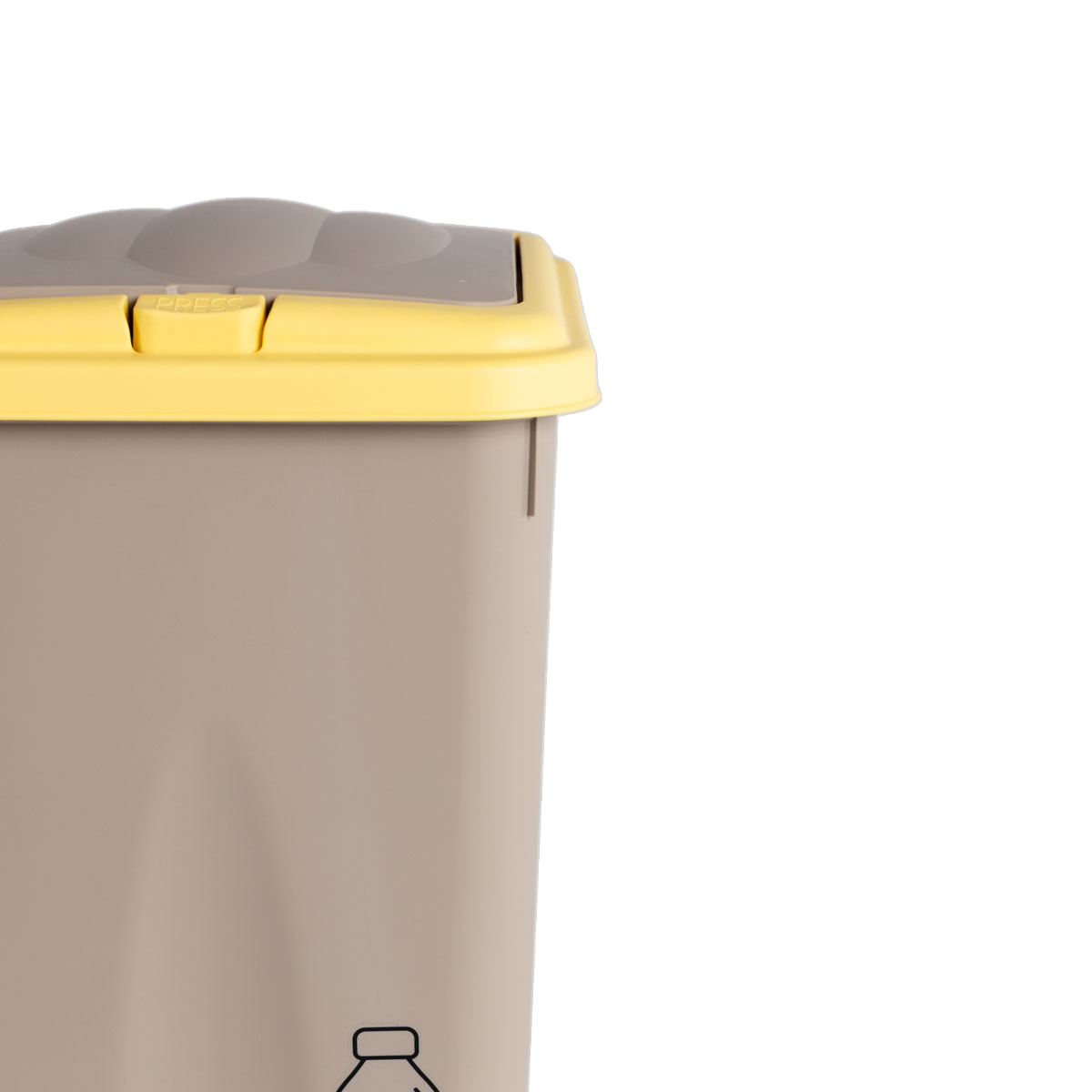 Ecoponto 21L pl&aacute;stico com tampa amarela