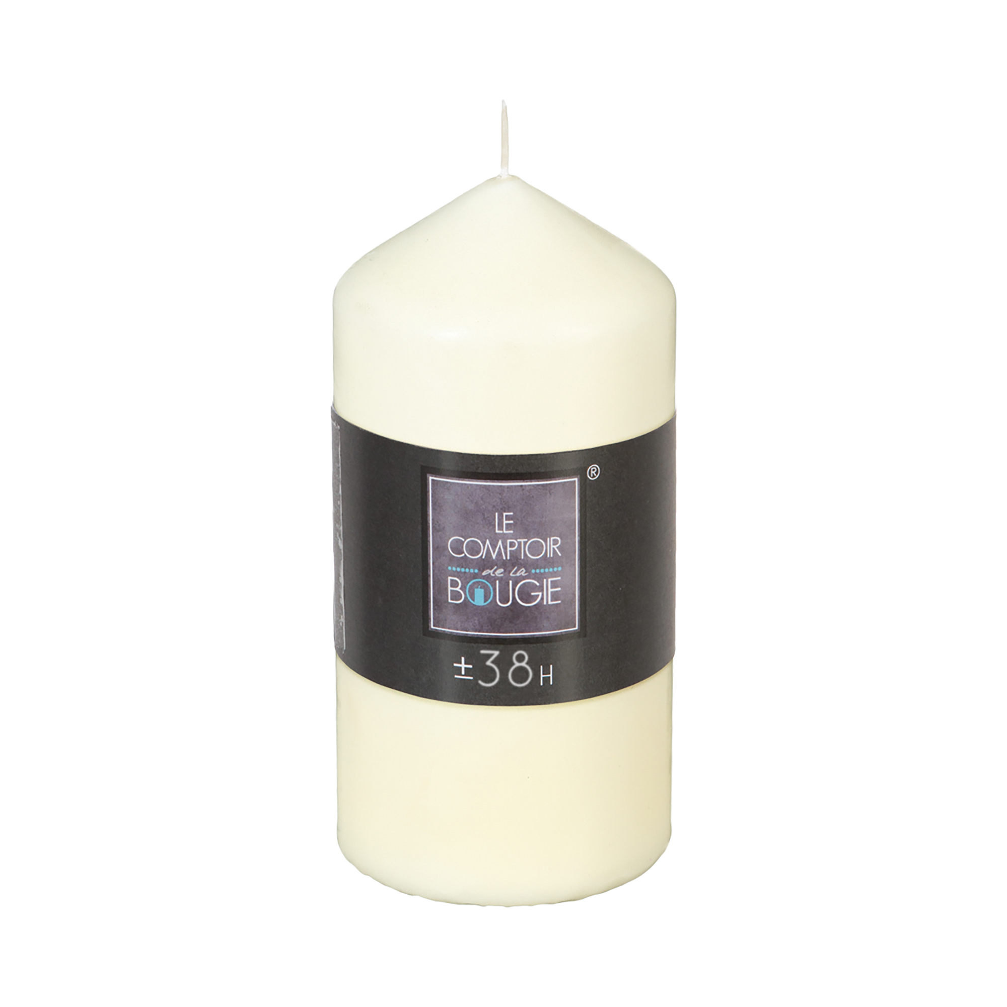 Vela básica branca cilindrica