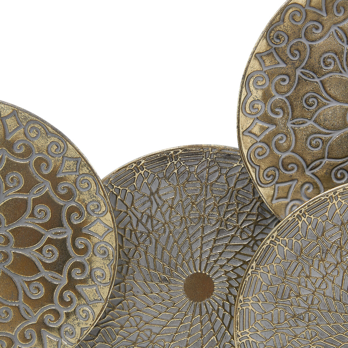 Decora&ccedil;&atilde;o de mural JUNON em metal 18x51cm