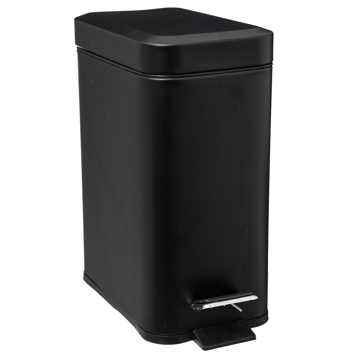 Balde wc retangular preto 5l