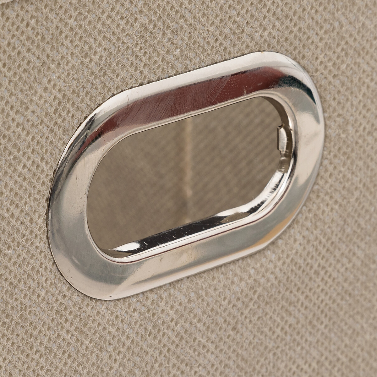 Caixa de arrumação bege linho 15x31cm