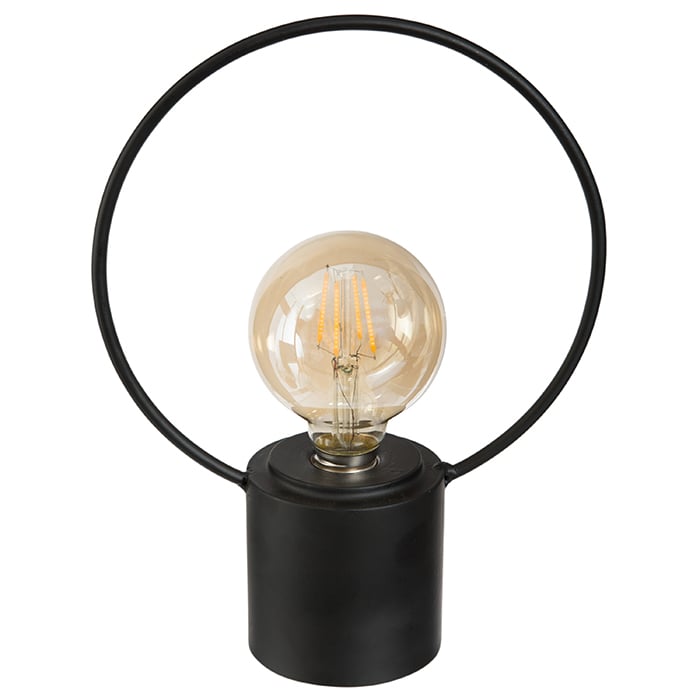 Candeeiro de mesa preto led