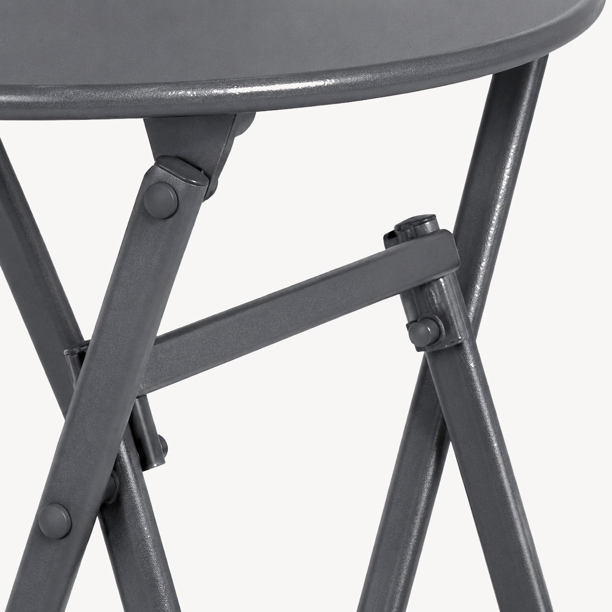 Mesa dobr&aacute;vel GREENSBORO redonda cinza