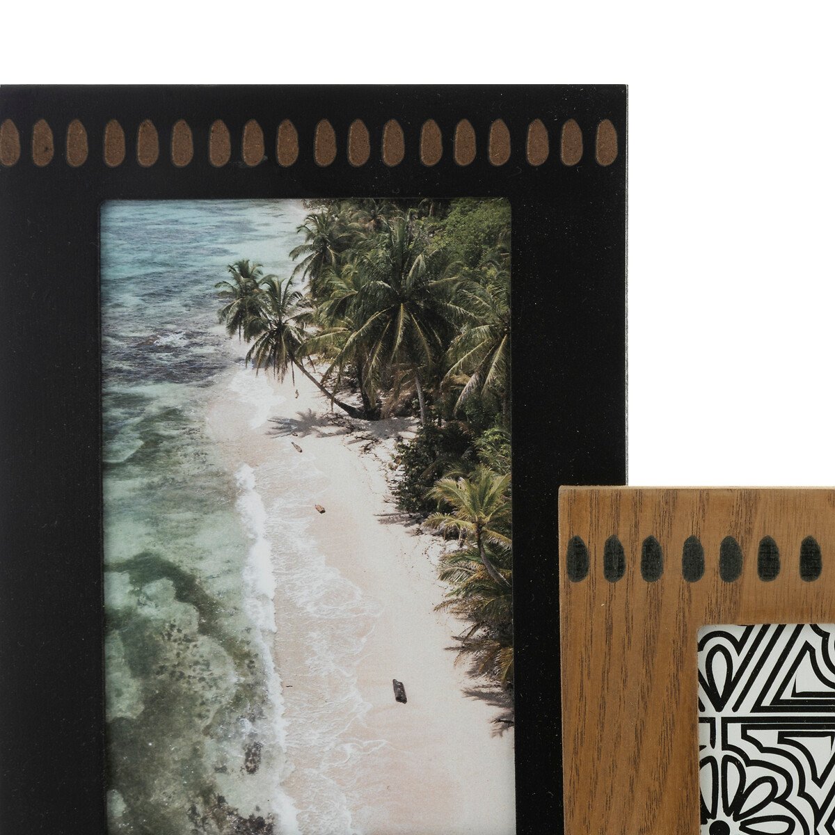 Multimoldura PAULA bege e preto em mdf