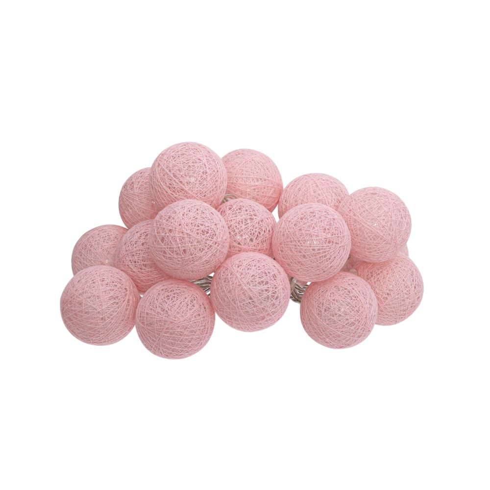 Conjunto de 16 bolas led rosa 3,5cm,  Conjunto de 16 bolas led rosa 3,5cm