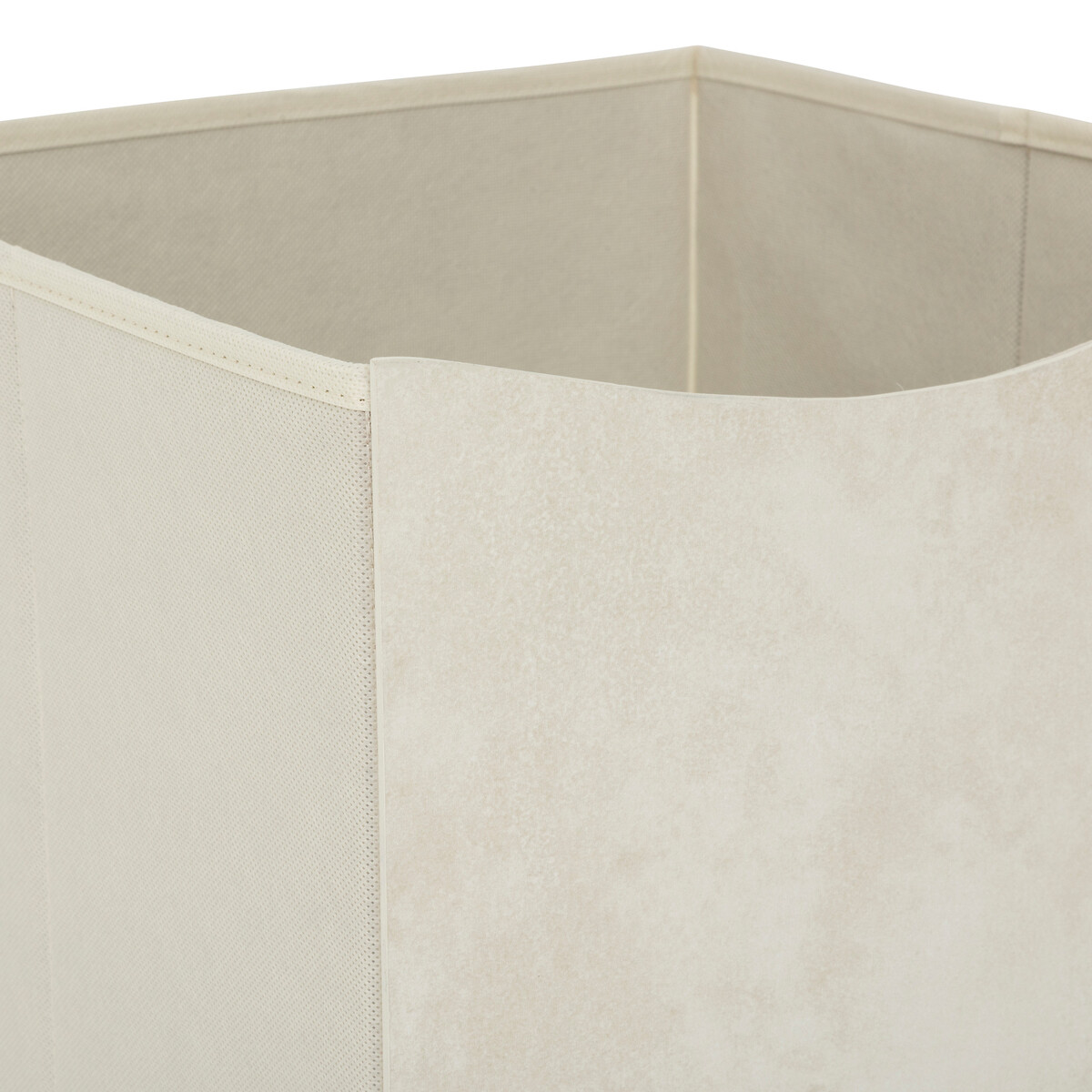 Caixa de arruma&ccedil;&atilde;o bege efeito pedra 31x31cm