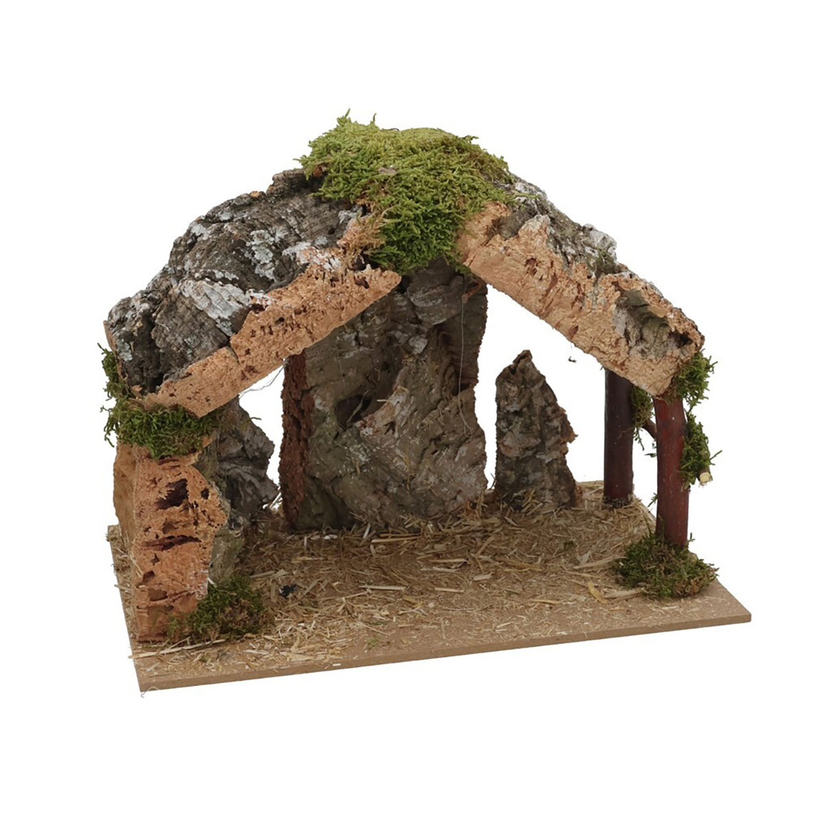 Cabana para presépio em cortiça,  Cabana para presépio em cortiça