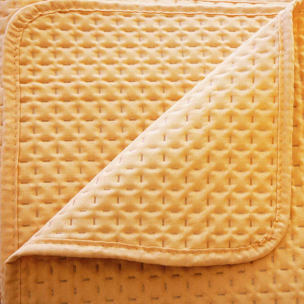 Colcha e 2 capas de almofada DOLCE VITA ocre 240x260cm