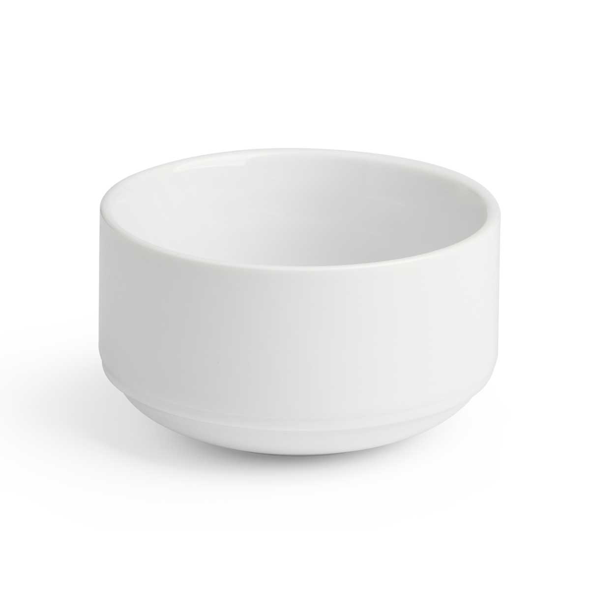 Ta&ccedil;a redonda branca em porcelana 300ml