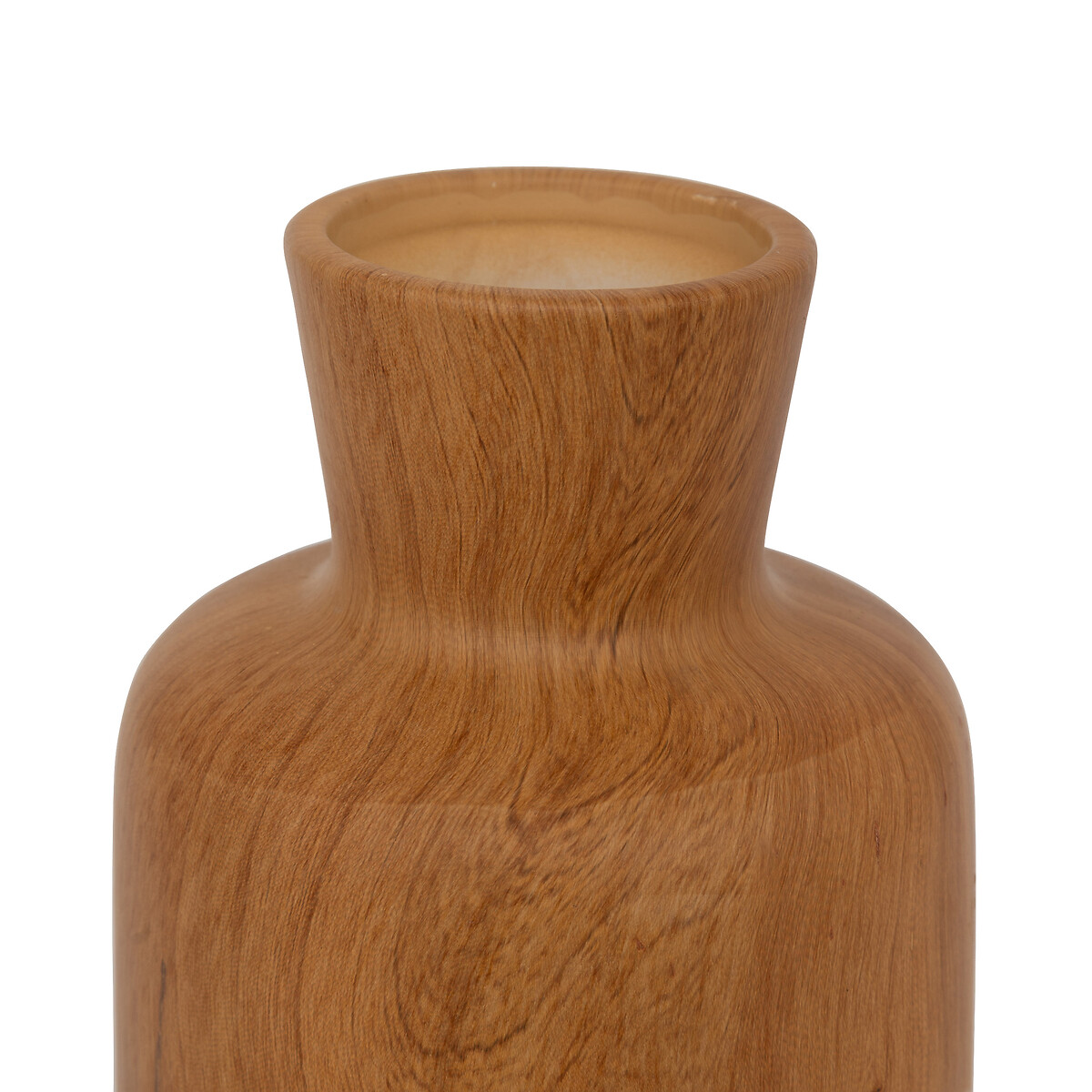 Vaso SOA em cer&acirc;mica efeito madeira 30cm