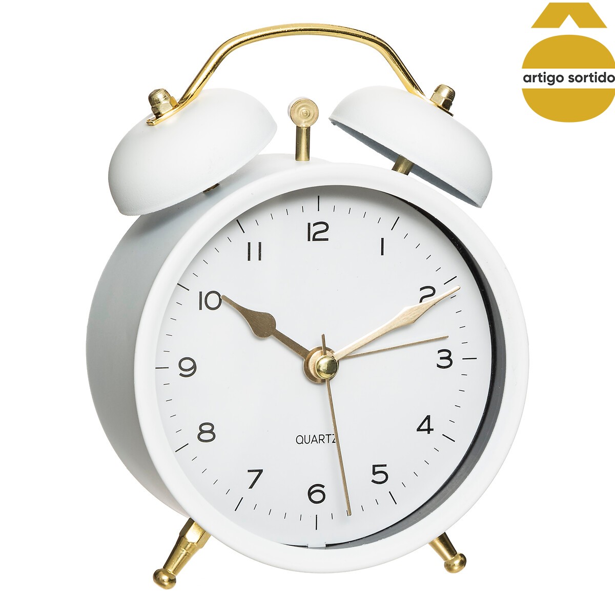 Rel&oacute;gio despertador em metal