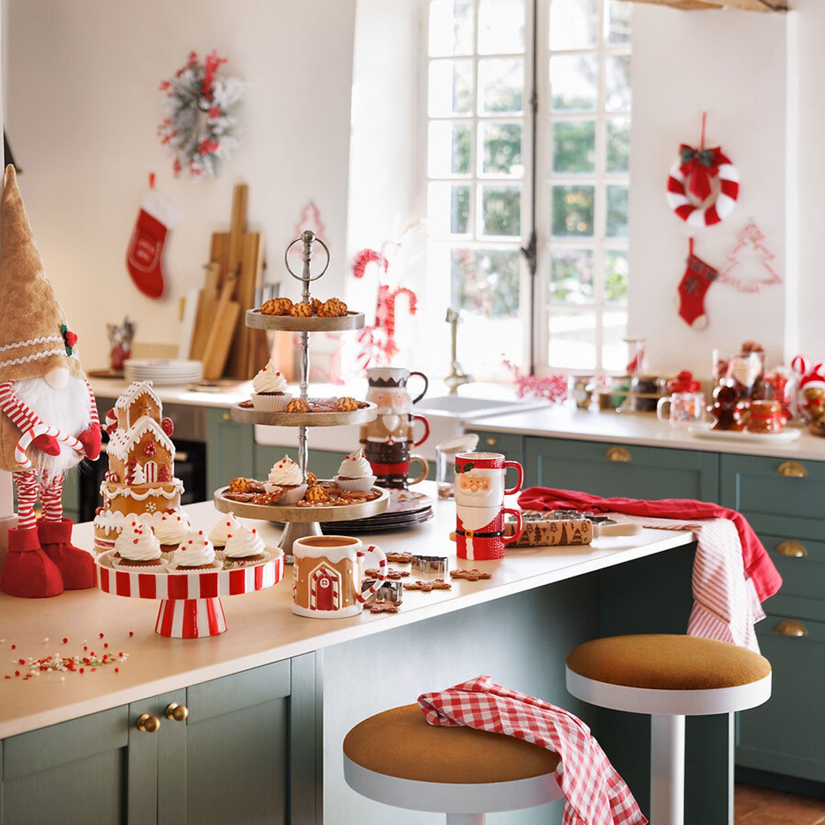 Figura gnomo de bolacha de gengibre 50cm,  Figura gnomo de bolacha de gengibre 50cm