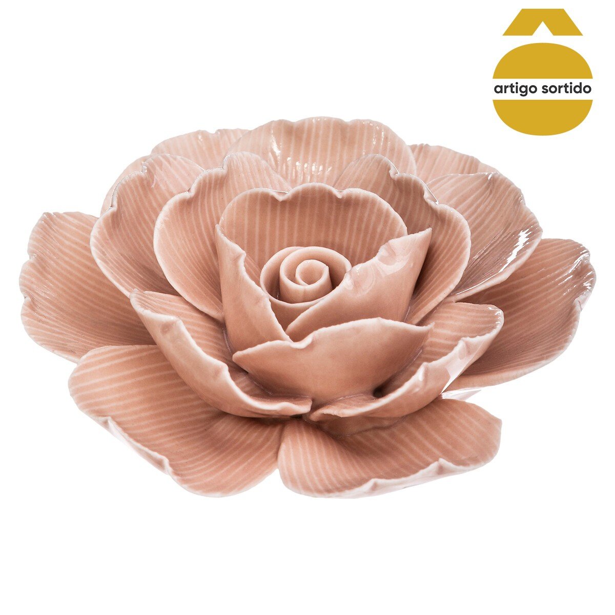 Flor decorativa em cerâmica