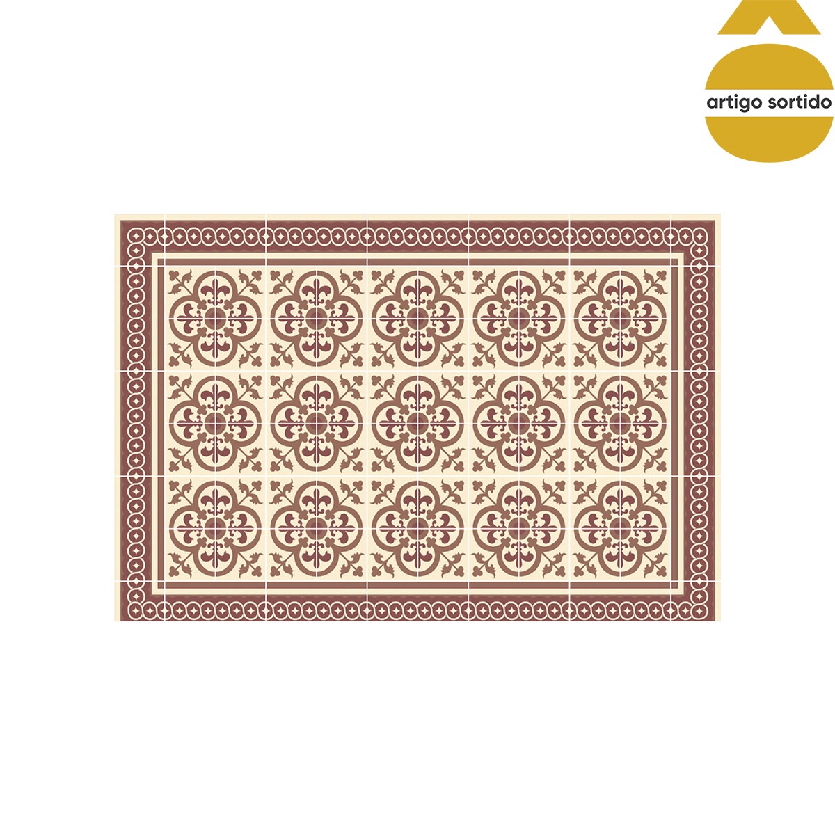 Tapete em vinil mosaico 50x75cm,  Tapete em vinil mosaico 50x75cm