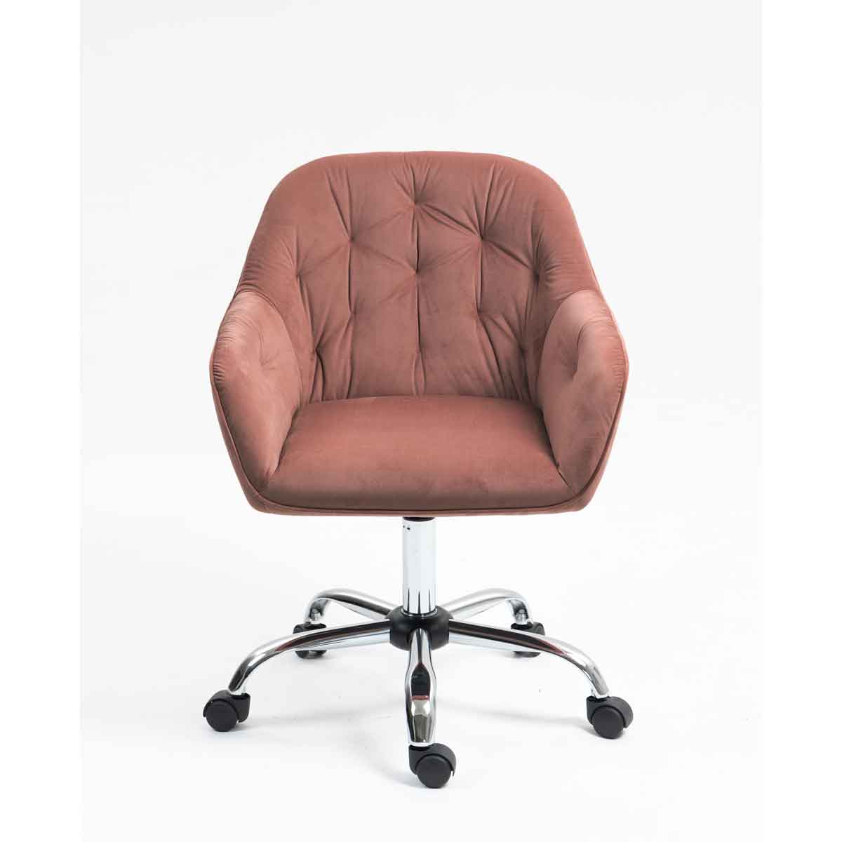 Cadeira de escrit&oacute;rio MIA rosa em veludo