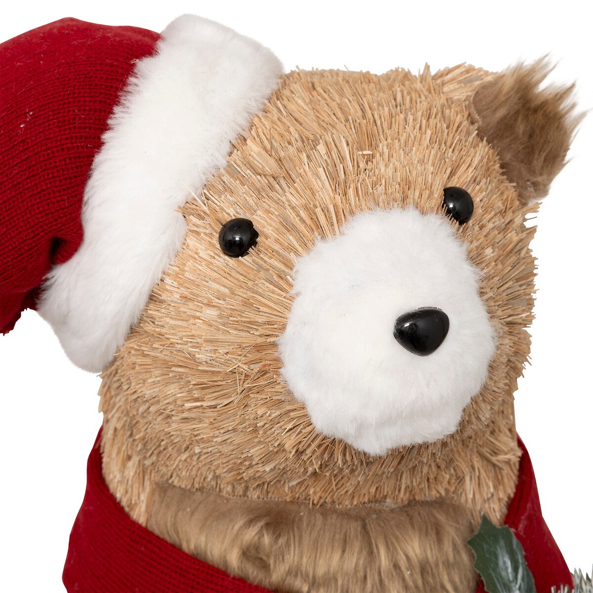 Figura de urso com gorro e cachecol 73,5cm,  Figura de urso com gorro e cachecol 73,5cm